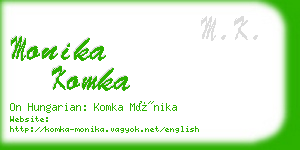 monika komka business card